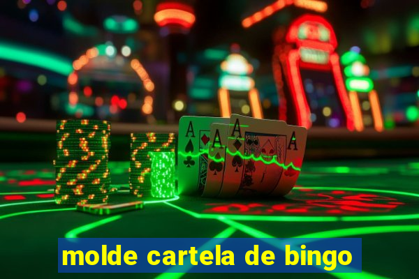 molde cartela de bingo