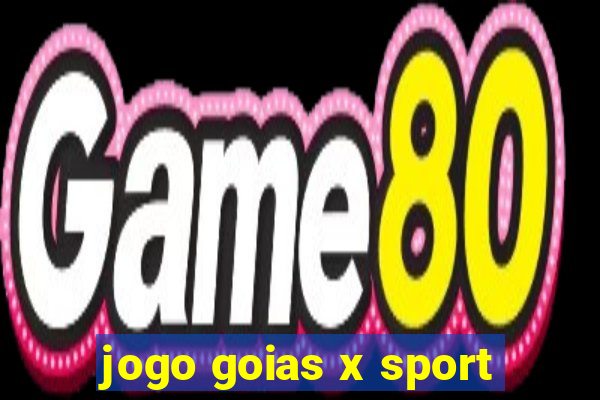 jogo goias x sport