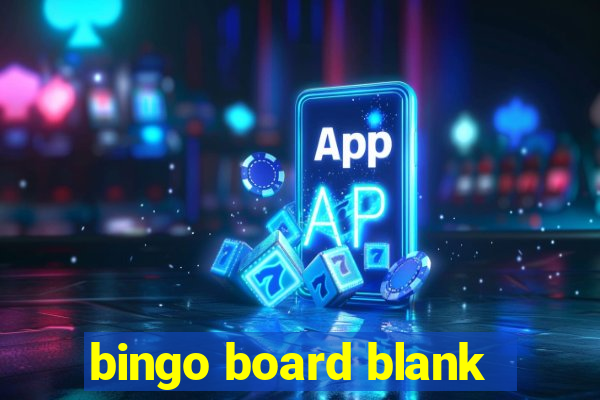 bingo board blank