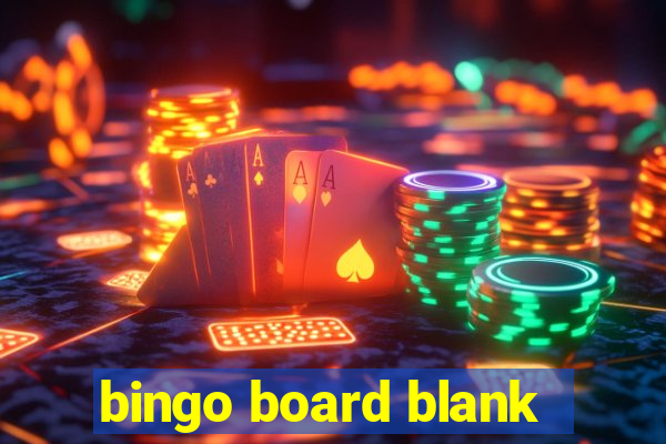 bingo board blank