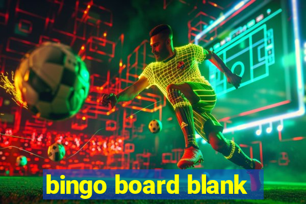 bingo board blank