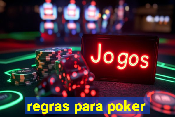 regras para poker