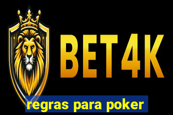 regras para poker