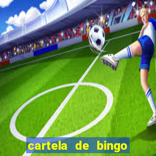 cartela de bingo para preencher