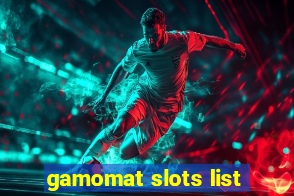 gamomat slots list