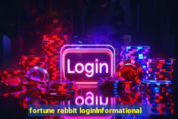 fortune rabbit loginInformational