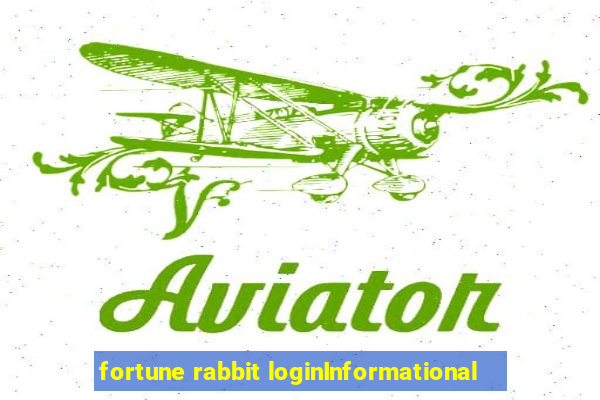 fortune rabbit loginInformational