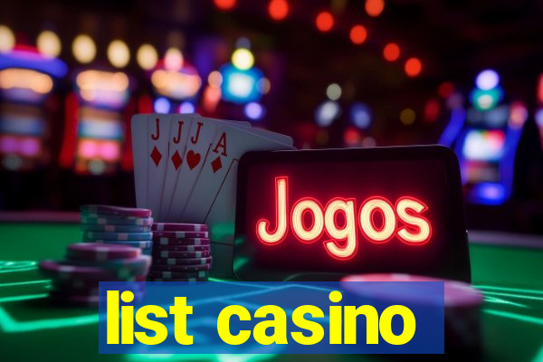 list casino