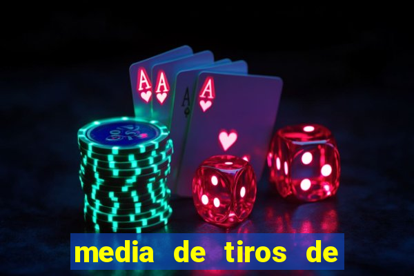 media de tiros de meta por jogo