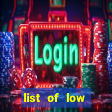 list of low volatility slot machines