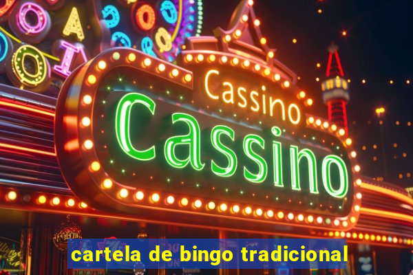 cartela de bingo tradicional