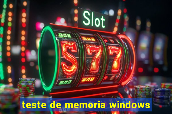 teste de memoria windows