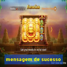 mensagem de sucesso