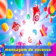 mensagem de sucesso