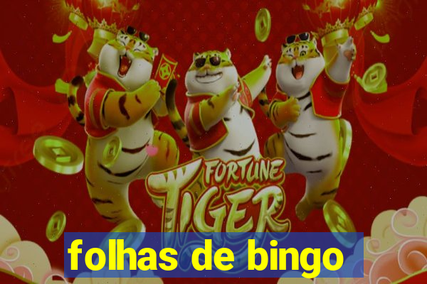 folhas de bingo