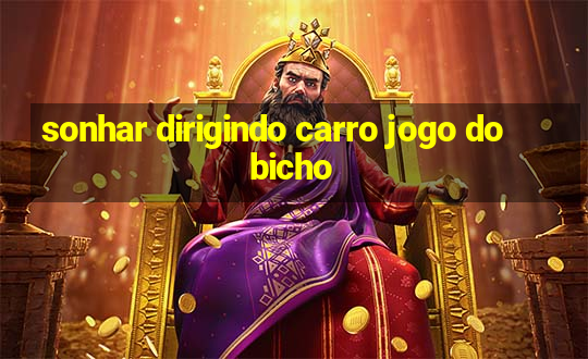 sonhar dirigindo carro jogo do bicho