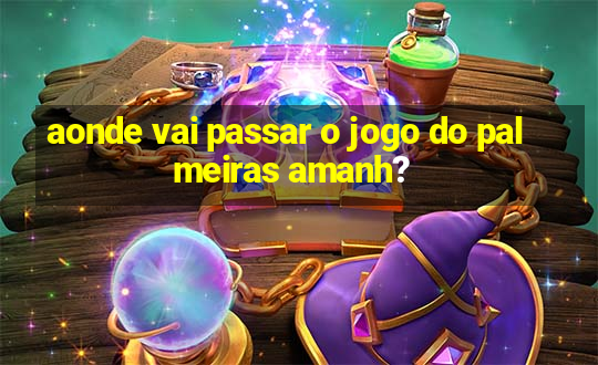 aonde vai passar o jogo do palmeiras amanh?