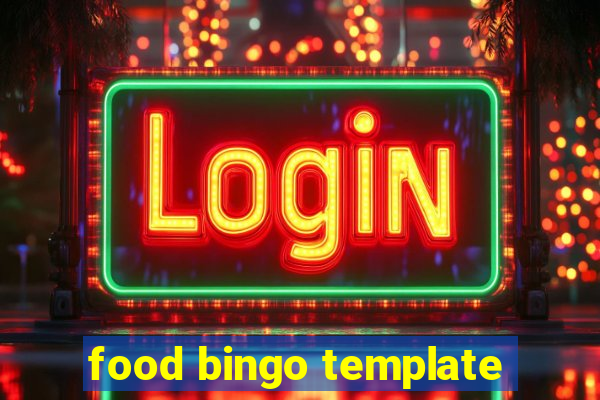 food bingo template