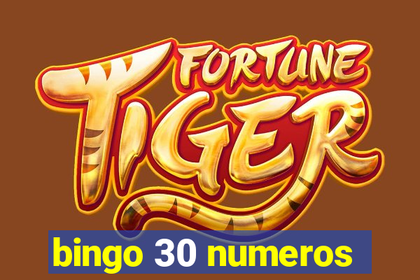 bingo 30 numeros