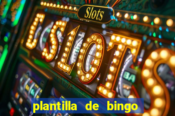 plantilla de bingo para editar