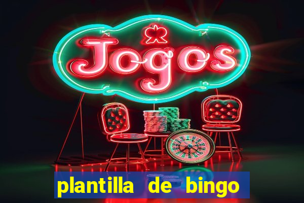 plantilla de bingo para editar