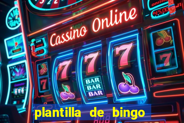 plantilla de bingo para editar