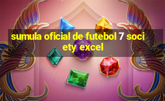 sumula oficial de futebol 7 society excel