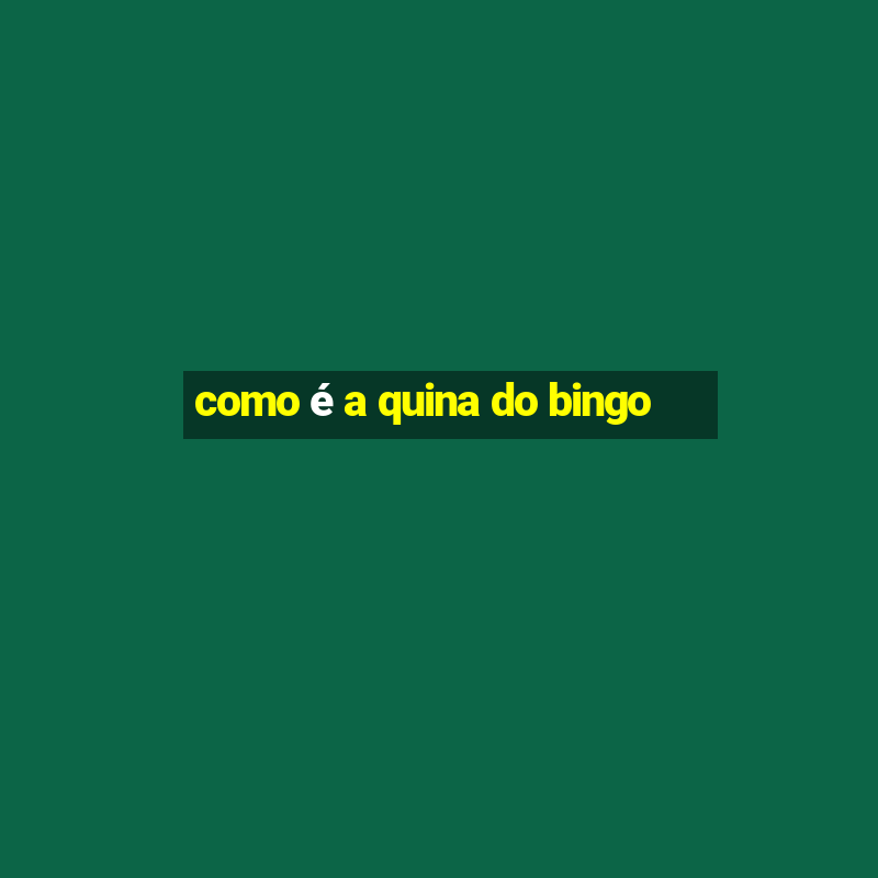 como é a quina do bingo