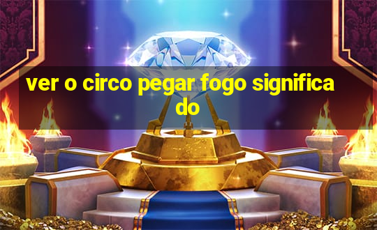 ver o circo pegar fogo significado