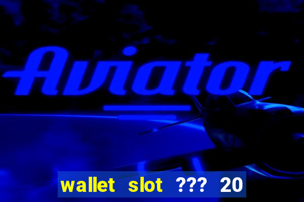 wallet slot ??? 20 ??? 100