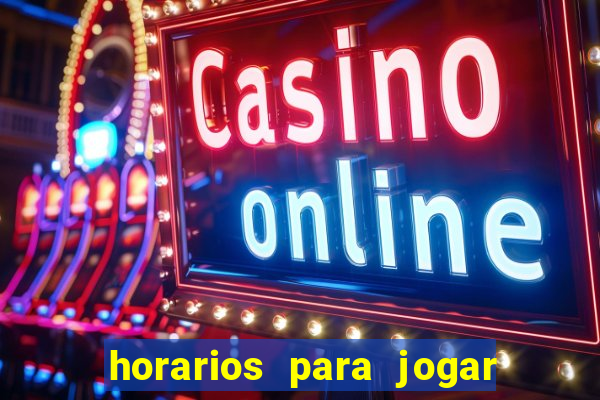 horarios para jogar no fortune tiger