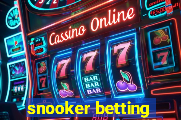 snooker betting