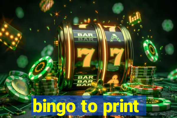 bingo to print