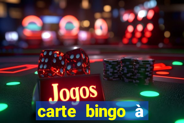 carte bingo à imprimer gratuit