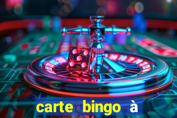 carte bingo à imprimer gratuit