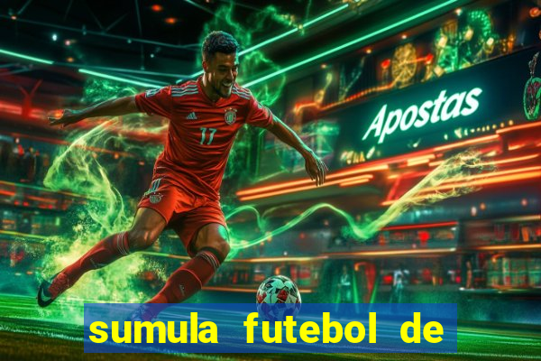 sumula futebol de campo word