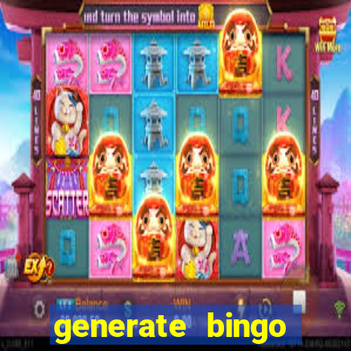 generate bingo cards with pictures