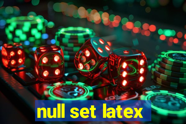 null set latex