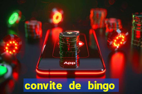 convite de bingo para editar