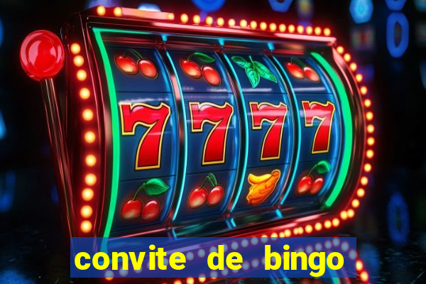 convite de bingo para editar