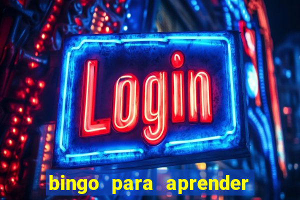 bingo para aprender a leer