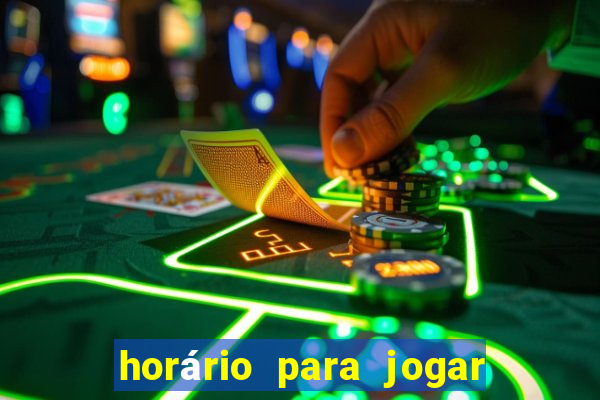 horário para jogar fortune tiger hoje