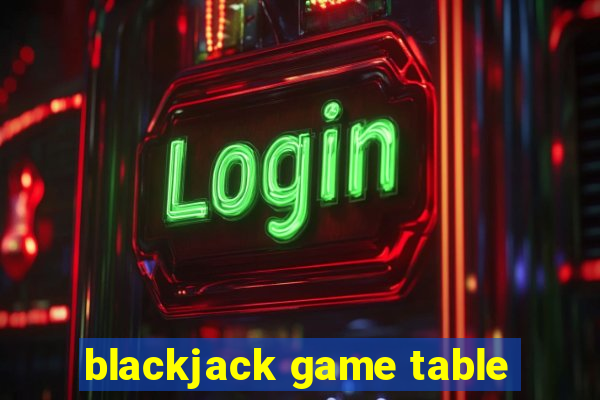 blackjack game table