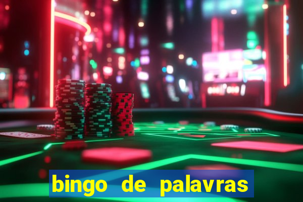 bingo de palavras simples colorido