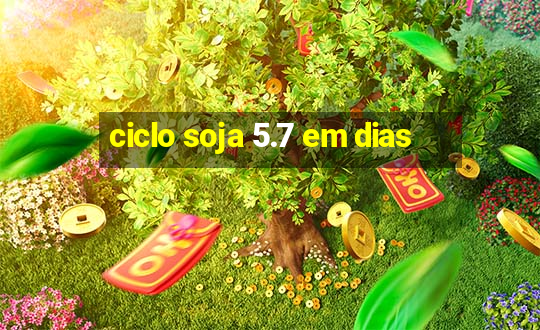 ciclo soja 5.7 em dias