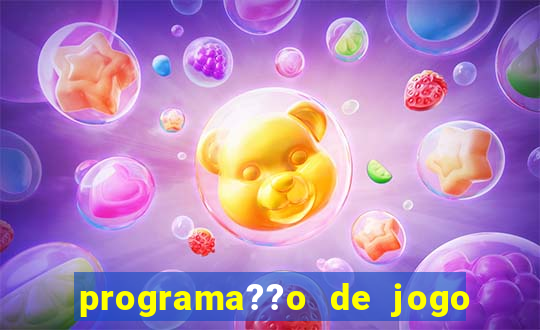 programa??o de jogo de futebol