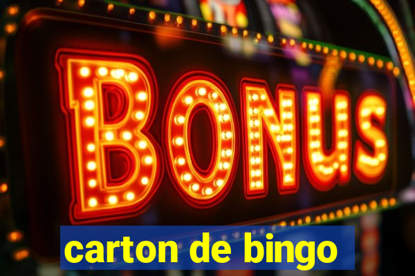 carton de bingo