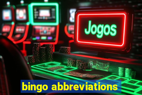 bingo abbreviations