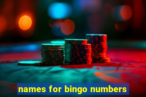 names for bingo numbers