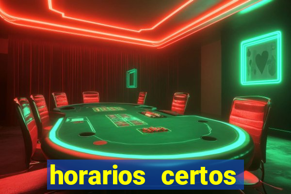 horarios certos para jogar fortune tiger